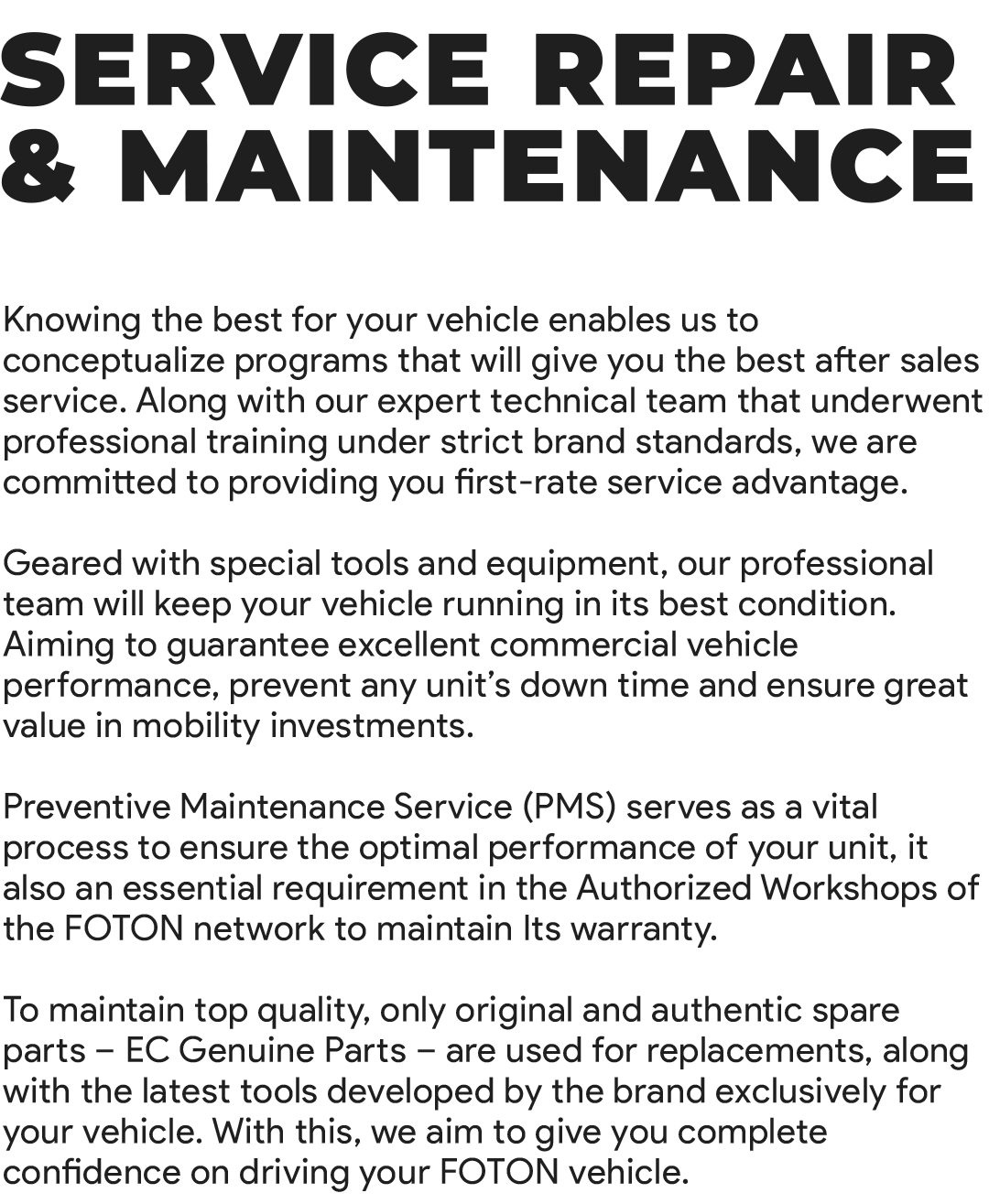 Repairing Vehicle